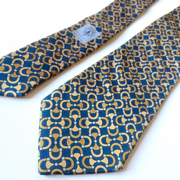 Gucci Pure Silk Men's Neck Tie Made in Italy - Picture 4 of 8